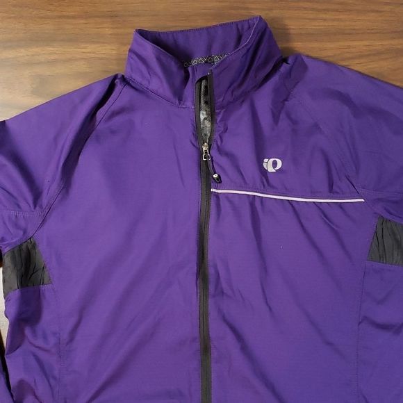 Pearl Izumi ELITE Barrier Jacket Purple Black Large Vented Large Back Pocket‎ - Picture 3 of 16